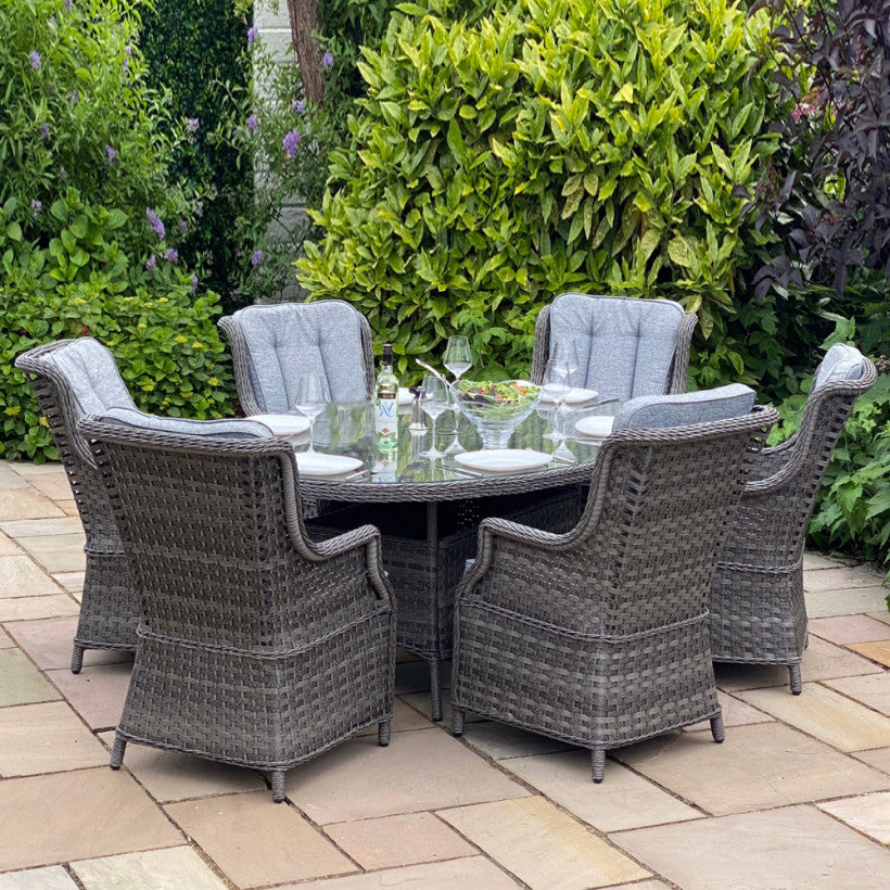 Garden furniture round table 6 deals chairs