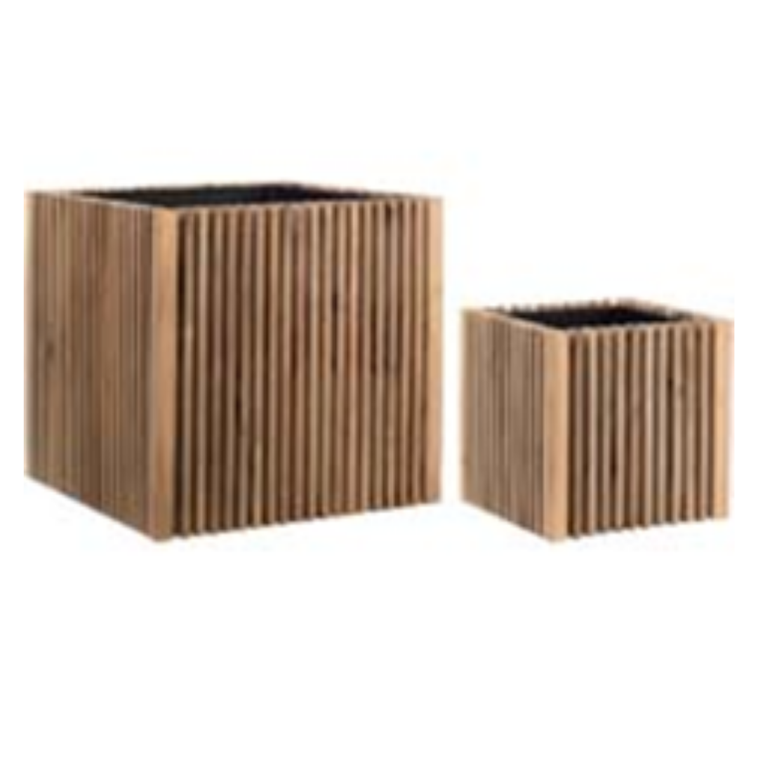 Wooden Pot TRU-Acacia +PP - Natural - S33H33