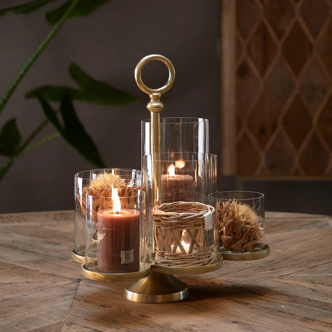 Rustic Rattan Votive (RM)