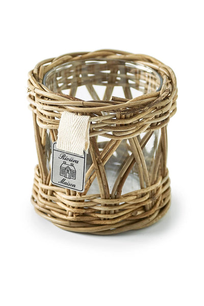 Rustic Rattan Votive (RM)