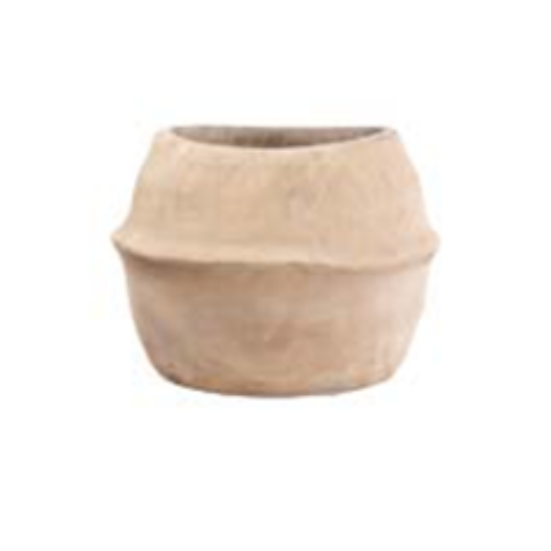 Terracotta Pot Urn - White - D32H25
