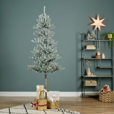 Oppdal Pine Snowy - Green / White