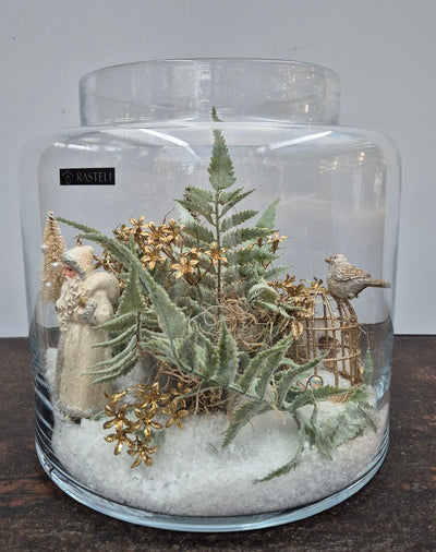 The Pavilion Christmas Glass Centrepiece - Snowy Scene