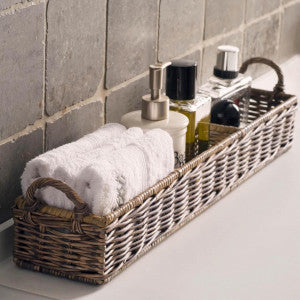 Rustic Rattan Rectangular Basket