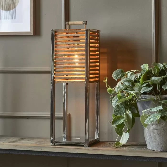 Ocean Cay Shutters Tablelamp Silver