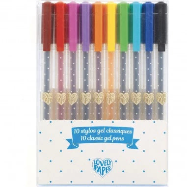 Lovely Paper - Writing, Draw 10 Stylos Gel Classiques